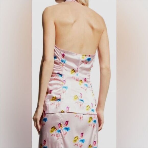Ganni NWT Floral Silk Blend Halter Neck Top Pink Size
42 - Picture 7 of 7